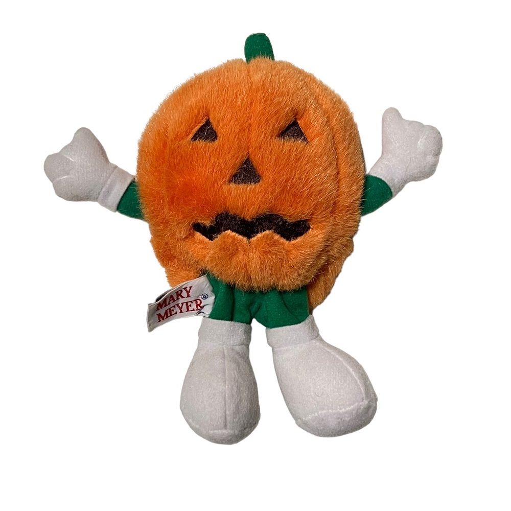 Vintage Mary Meyer Halloween Pumpkin Plush Hands Legs Jack-O-Lantern 6"